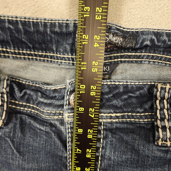 Silver Jeans Co. Suki Straight Women’s Size 16/32 Dark Wash Classic Stretch - Picture 6 of 13